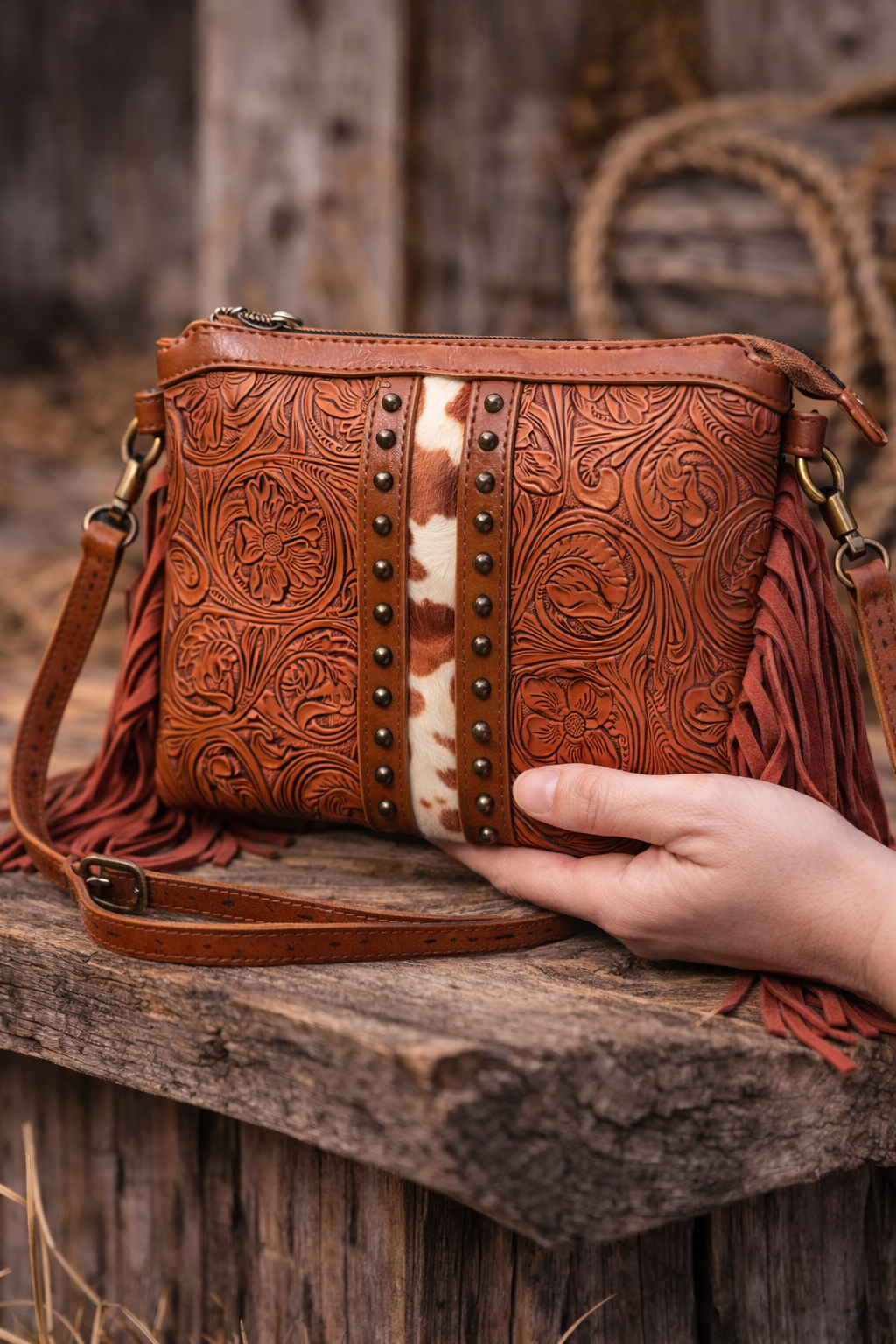 Copper Creek Fringe Crossbody Bag