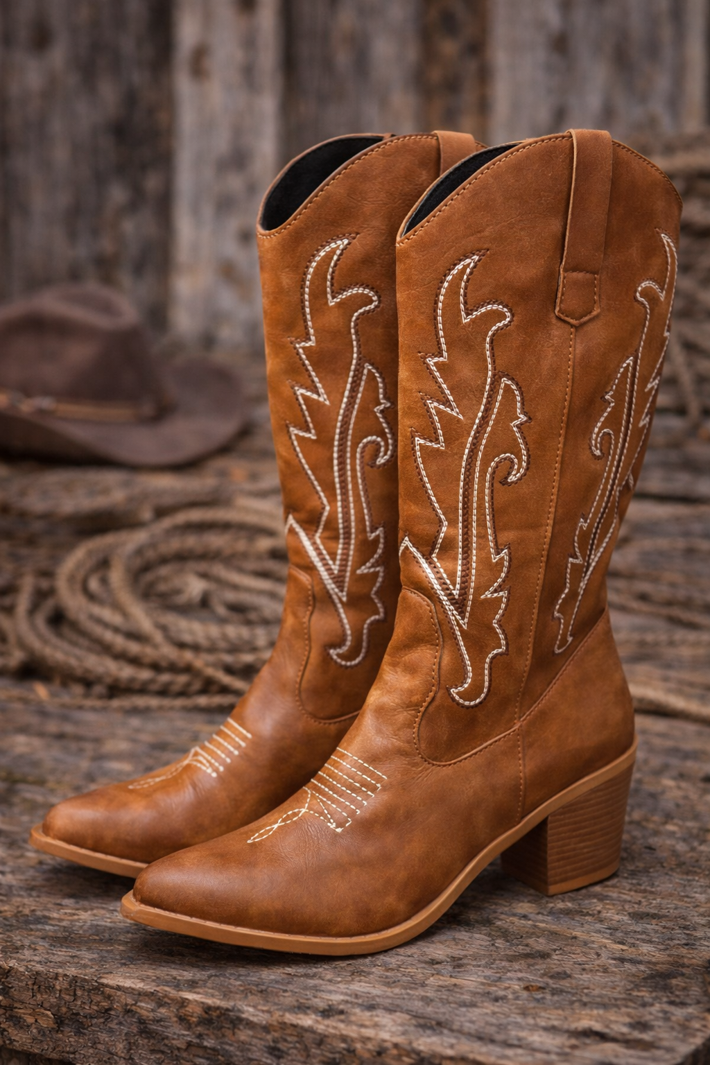Amber Ridge Brown Western Cowgirl Boots – Bluestone Western Co