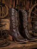 Canyon Rose Brown Western Cowgirl Boots