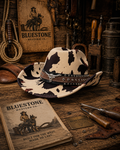 Longhorn Belle Cow Print Western Hat