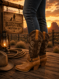 Whiskey Creek Brown Western Cowgirl Boots