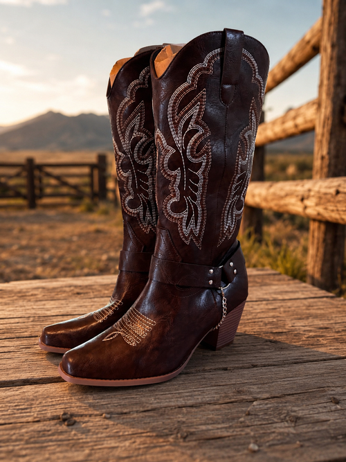 Dakota Trail Brown Western Cowgirl Boots