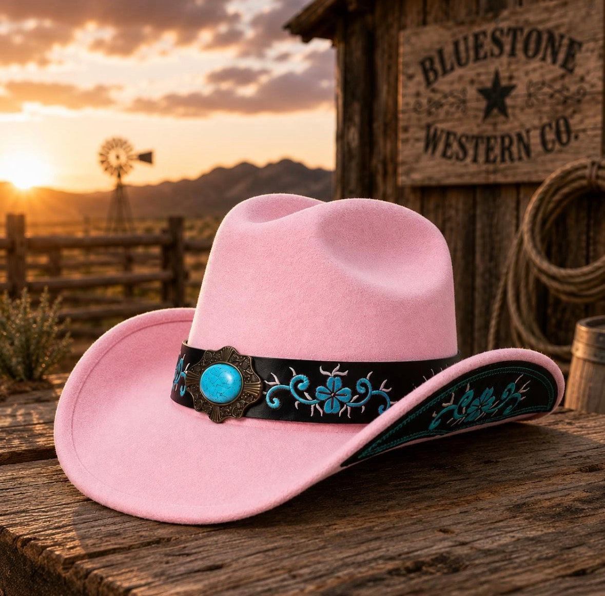 Light Pink Heritage Western Cowboy Hat