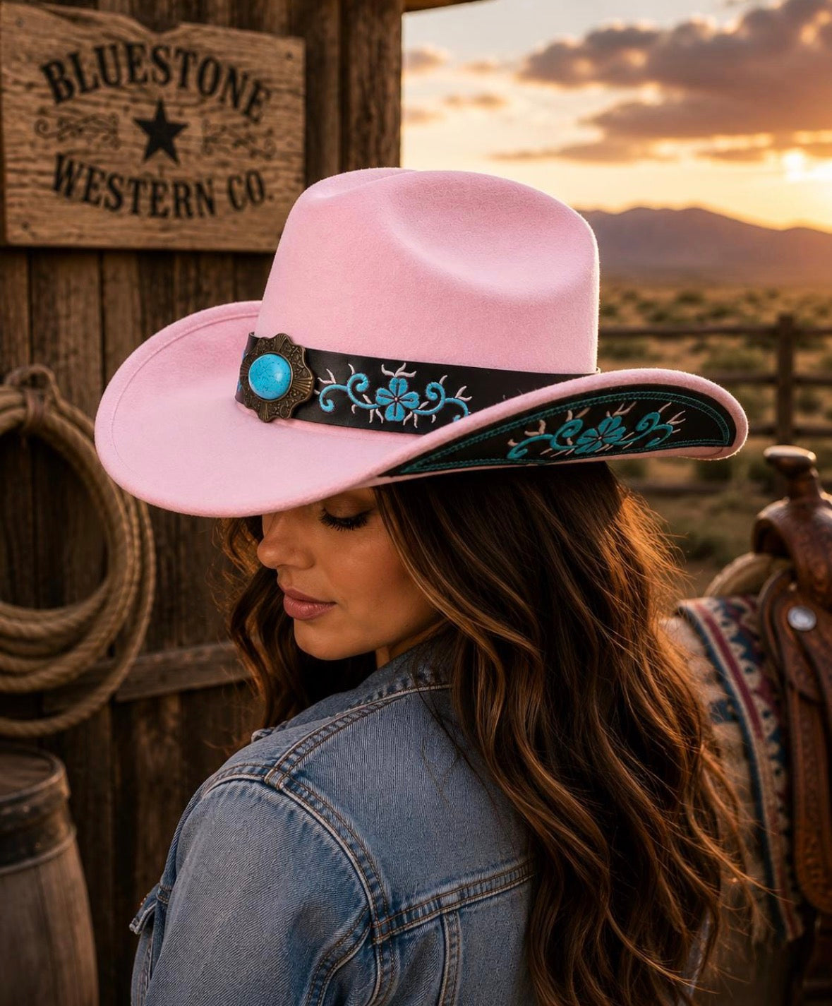 Light Pink Heritage Western Cowboy Hat