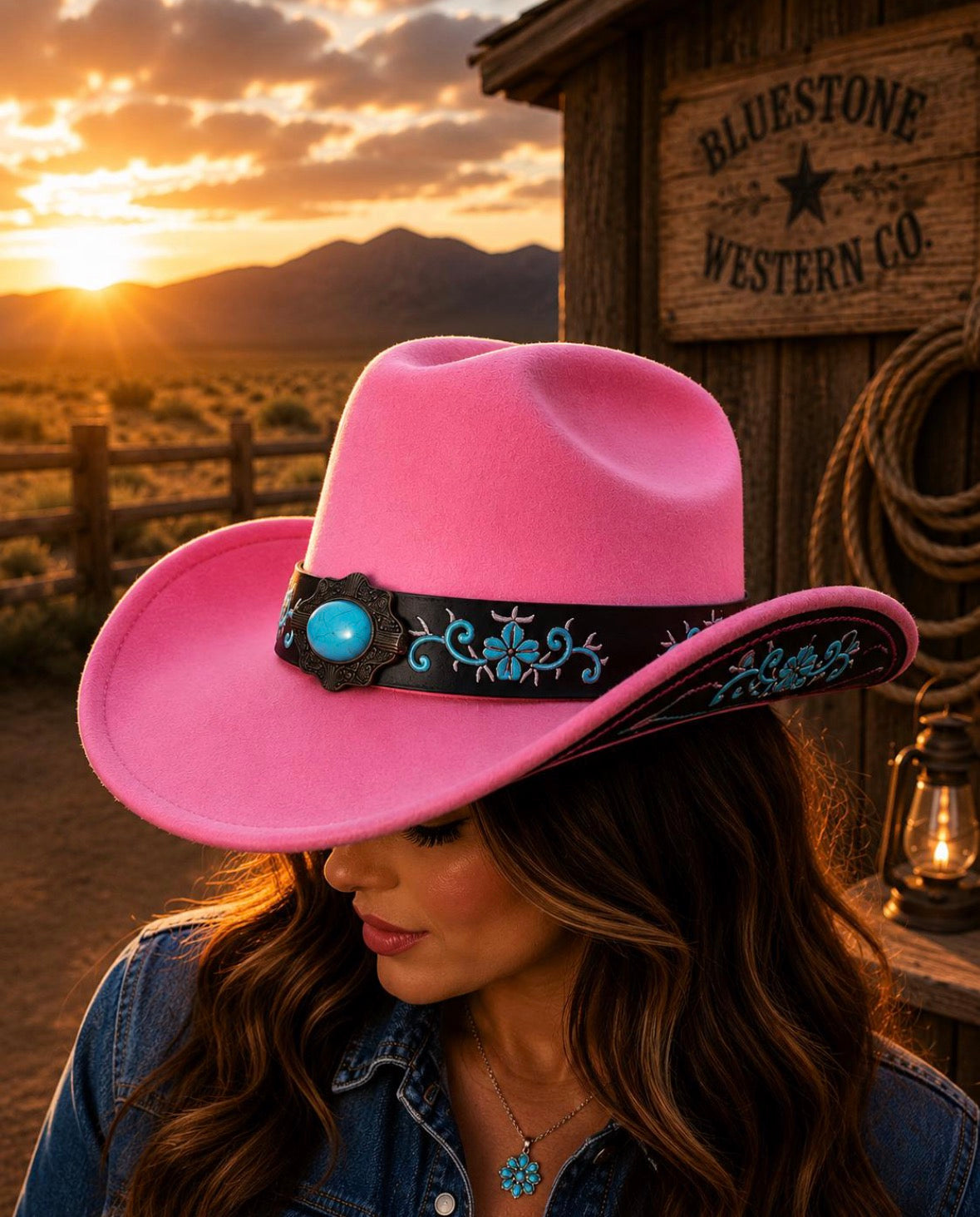 Pink Heritage Western Cowboy Hat