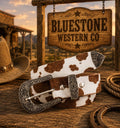 High Plains Cow Print Western Belt Adjustable