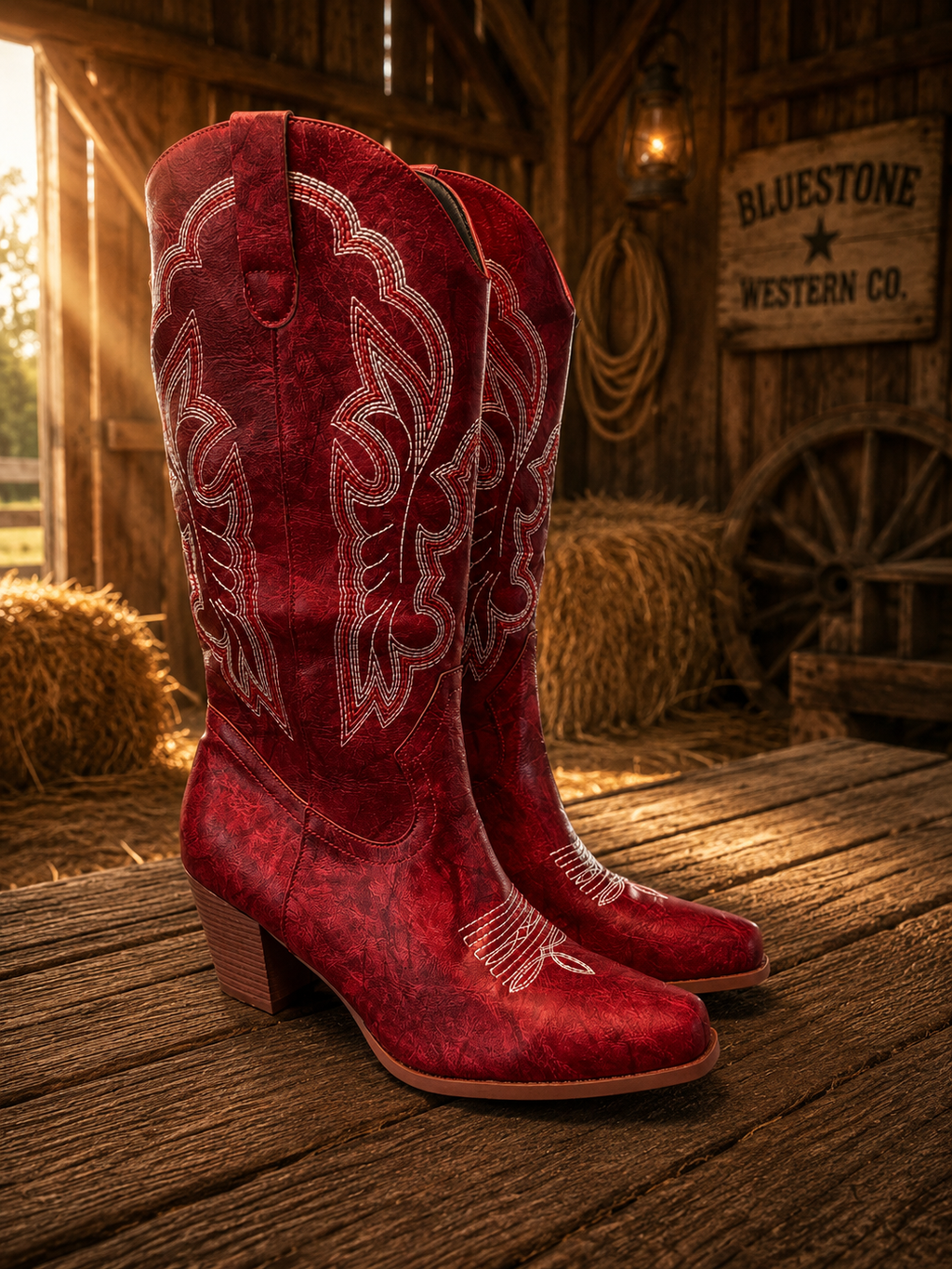 Ruby Ridge Red Western Cowgirl Boots