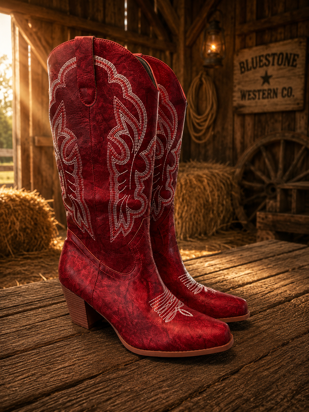 Ruby Ridge Red Western Cowgirl Boots