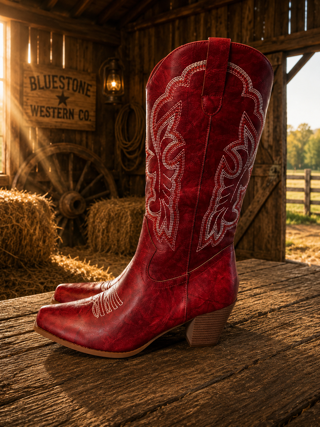 Ruby Ridge Red Western Cowgirl Boots