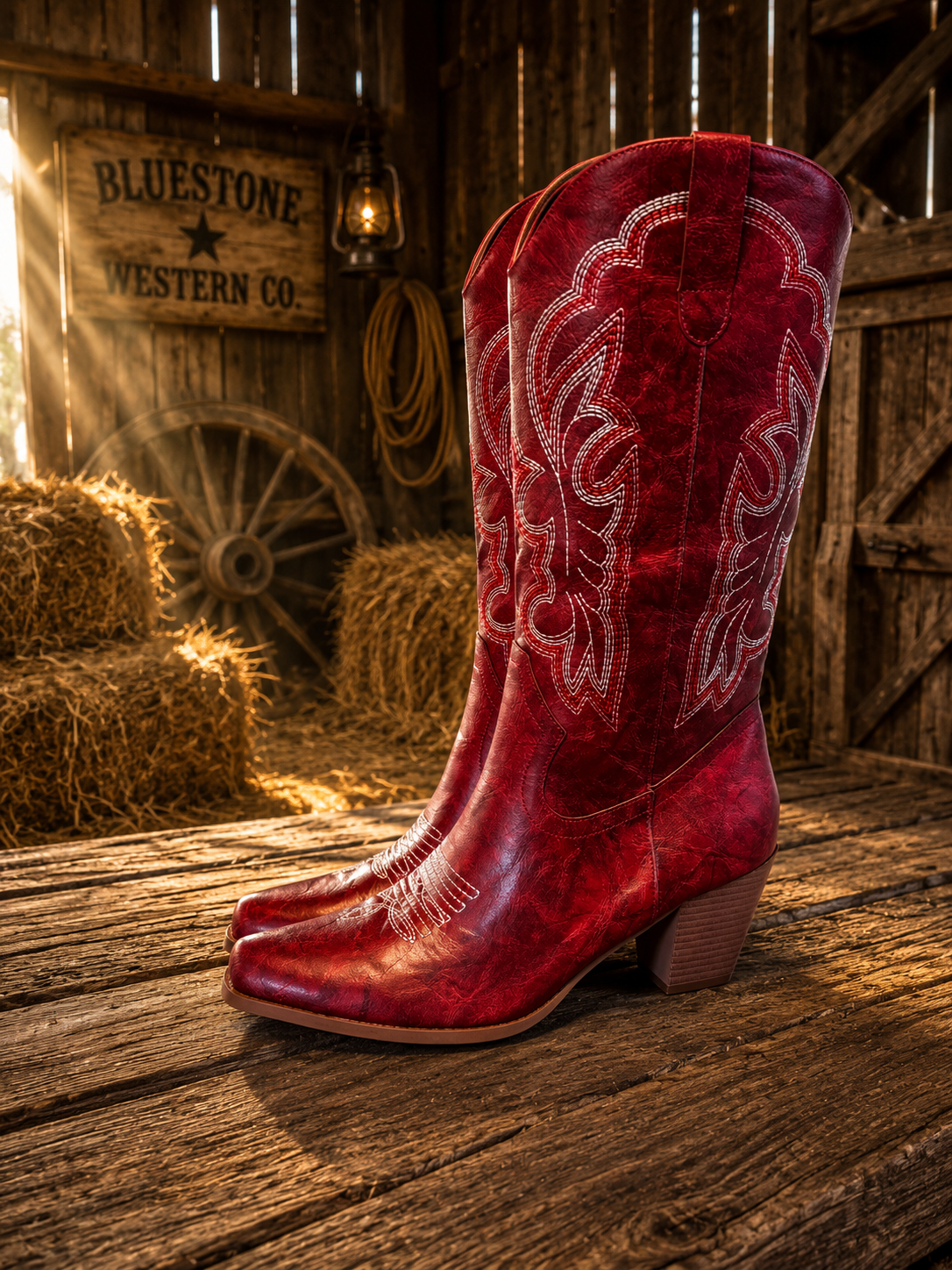 Ruby Ridge Red Western Cowgirl Boots