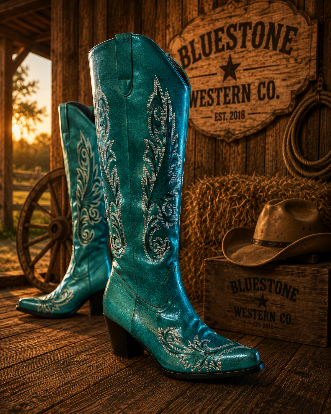 Painted Sky Western Cowgirl Boots