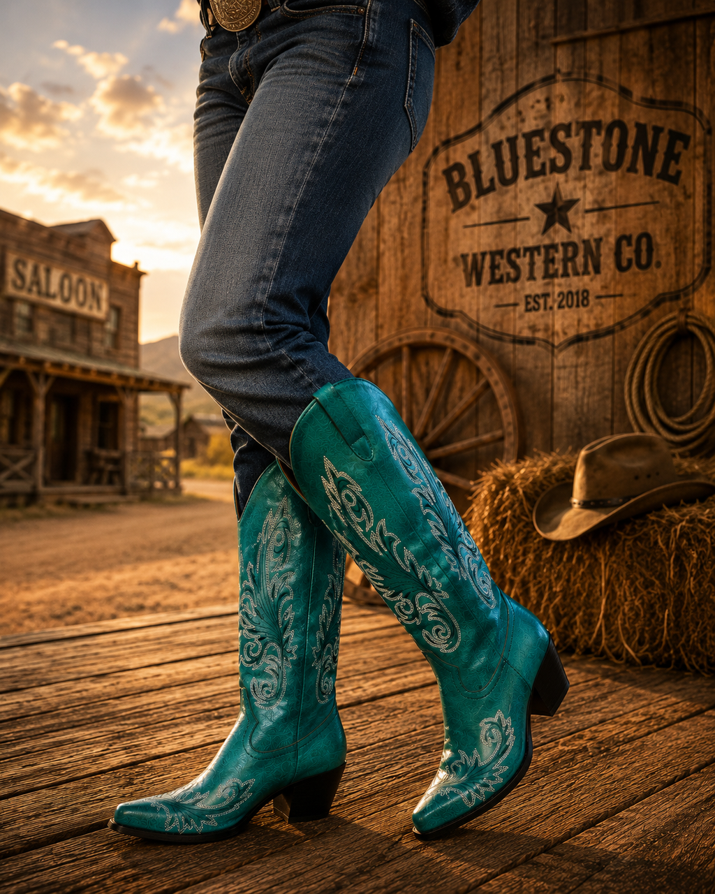 Painted Sky Western Cowgirl Boots