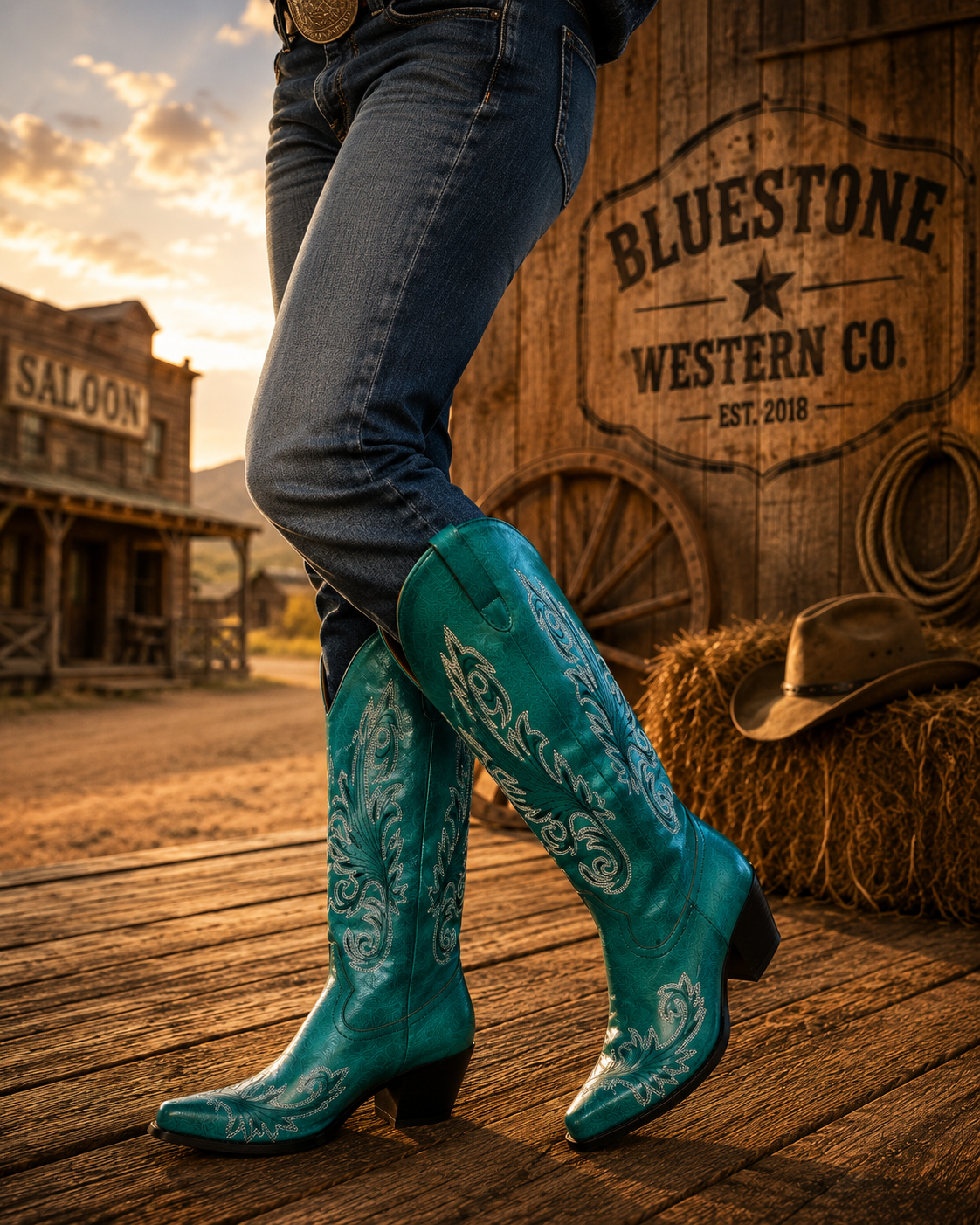 Painted Sky Western Cowgirl Boots