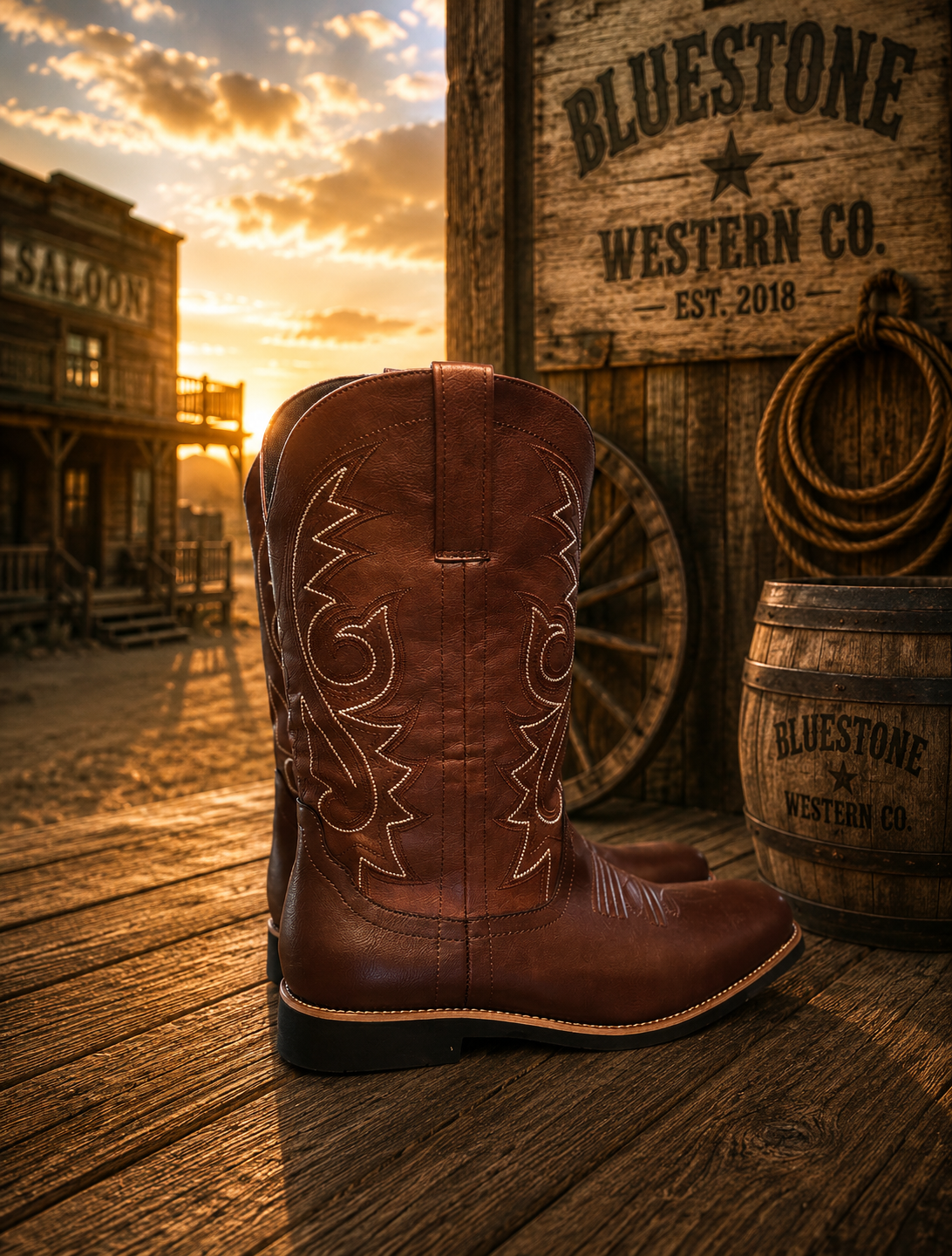 Frontier Ridge Men’s Western Cowboy Boots